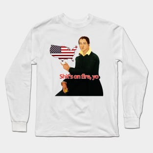 Shits on fire yo - USA Long Sleeve T-Shirt